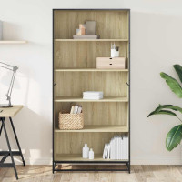 Produktbild för Bokhylla sonoma-ek 80,5x35x170,5 cm konstruerat trä