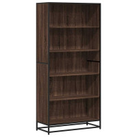 Produktbild för Bokhylla brun ek 80,5x35x170,5 cm konstruerat trä