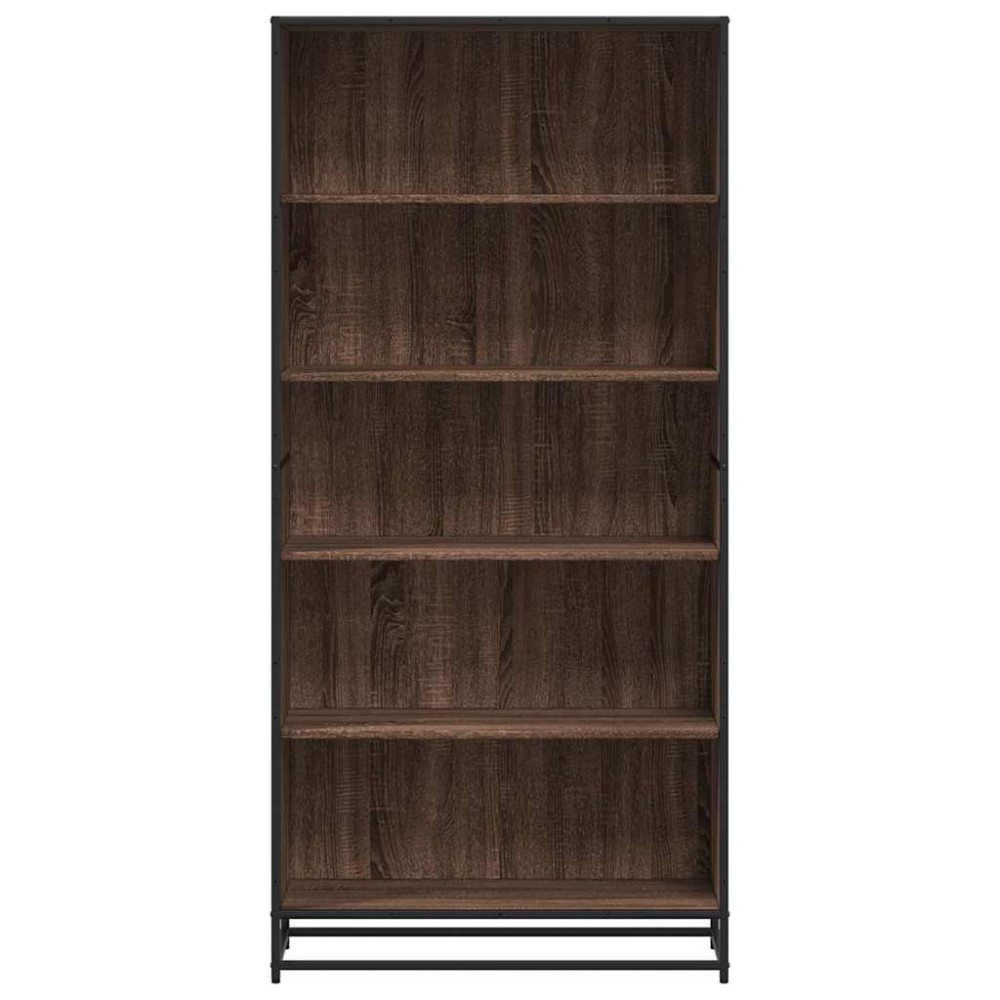 Produktbild för Bokhylla brun ek 80,5x35x170,5 cm konstruerat trä