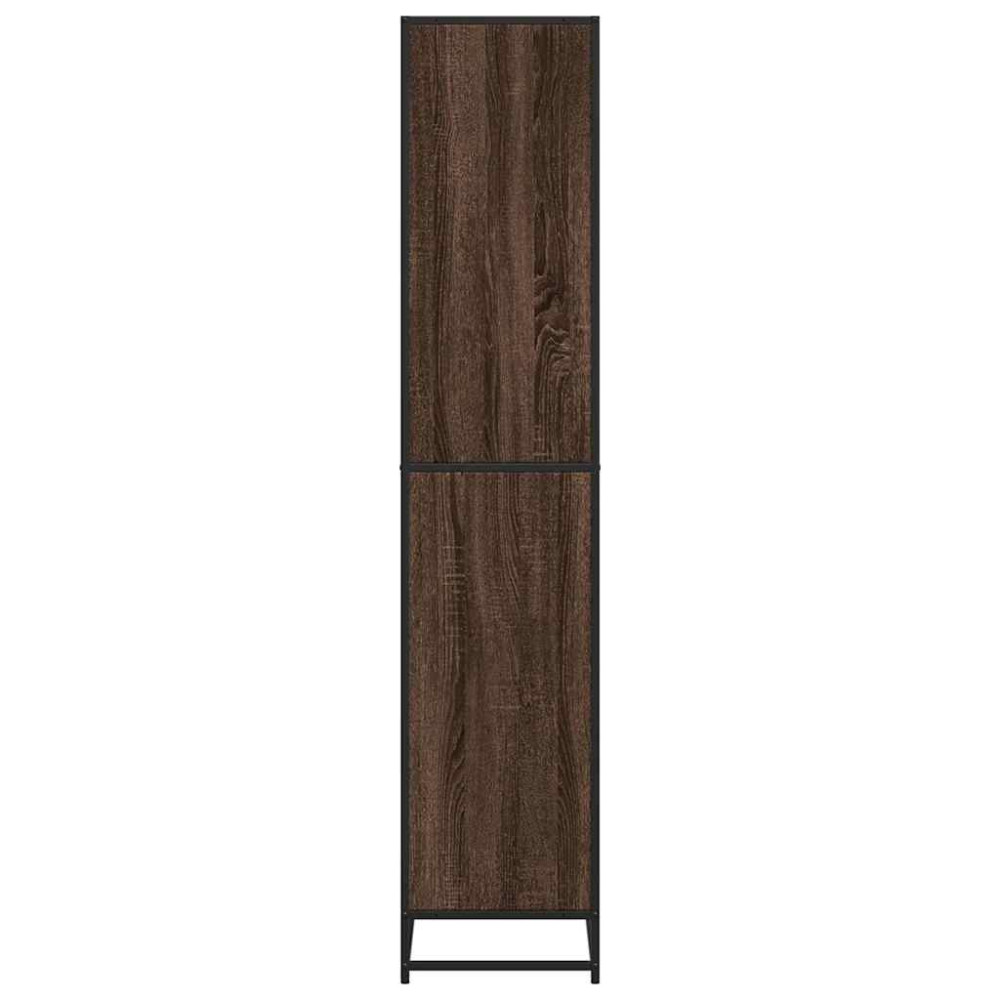 Produktbild för Bokhylla brun ek 80,5x35x170,5 cm konstruerat trä
