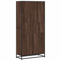 Produktbild för Bokhylla brun ek 80,5x35x170,5 cm konstruerat trä