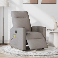 Produktbild för Elektrisk massagefåtölj taupe tyg