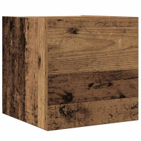 Produktbild för TV-skåp väggmonterat 8 delar gammalt trä konstruerat trä
