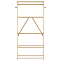 Produktbild för Klädställ med hyllor 80x40x175 cm bambu