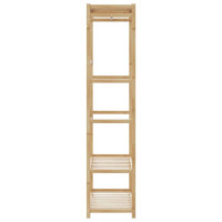 Produktbild för Klädställ med hyllor 80x40x175 cm bambu
