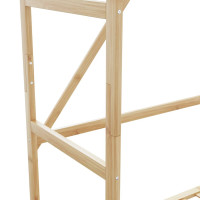Produktbild för Klädställ med hyllor 80x40x175 cm bambu