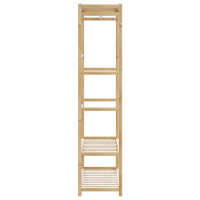 Produktbild för Klädställ med hyllor 110x40x175 cm bambu