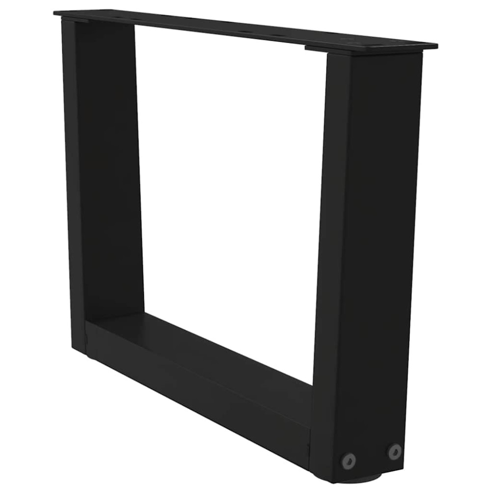 Produktbild för Soffbordsben V-formade 2 st svarta 60x(30-31,3) cm stål