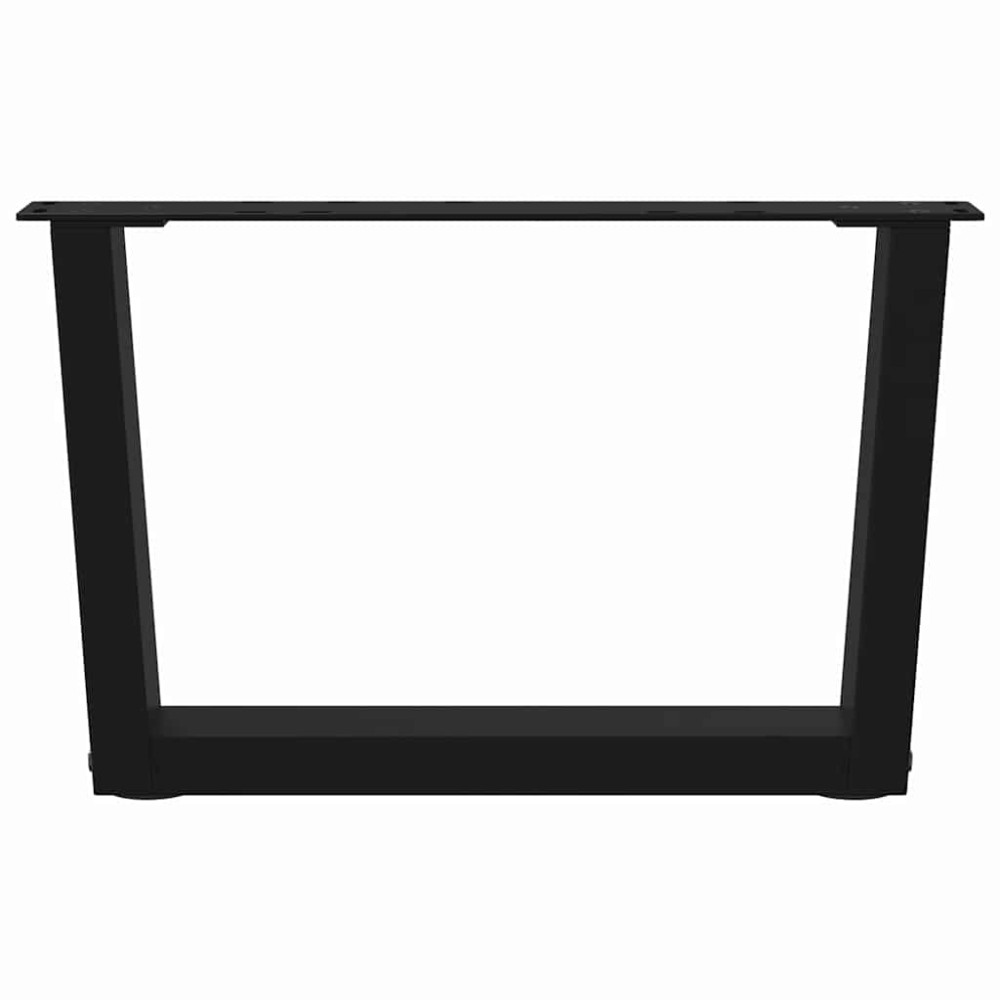 Produktbild för Soffbordsben V-formade 2 st svarta 60x(30-31,3) cm stål
