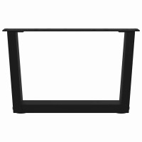 Produktbild för Soffbordsben V-formade 2 st svarta 60x(30-31,3) cm stål
