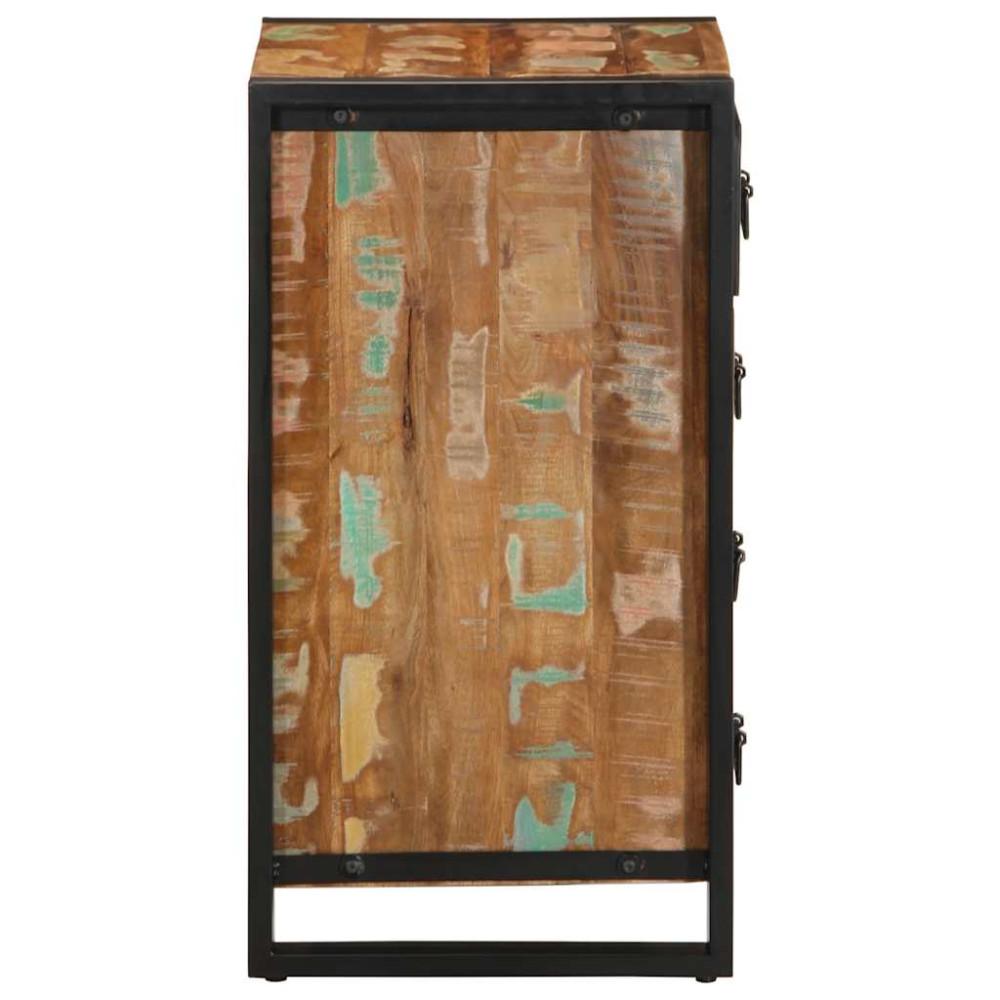 Produktbild för Byrå flerfärgad 40x40x75 cm massivt återvunnet trä