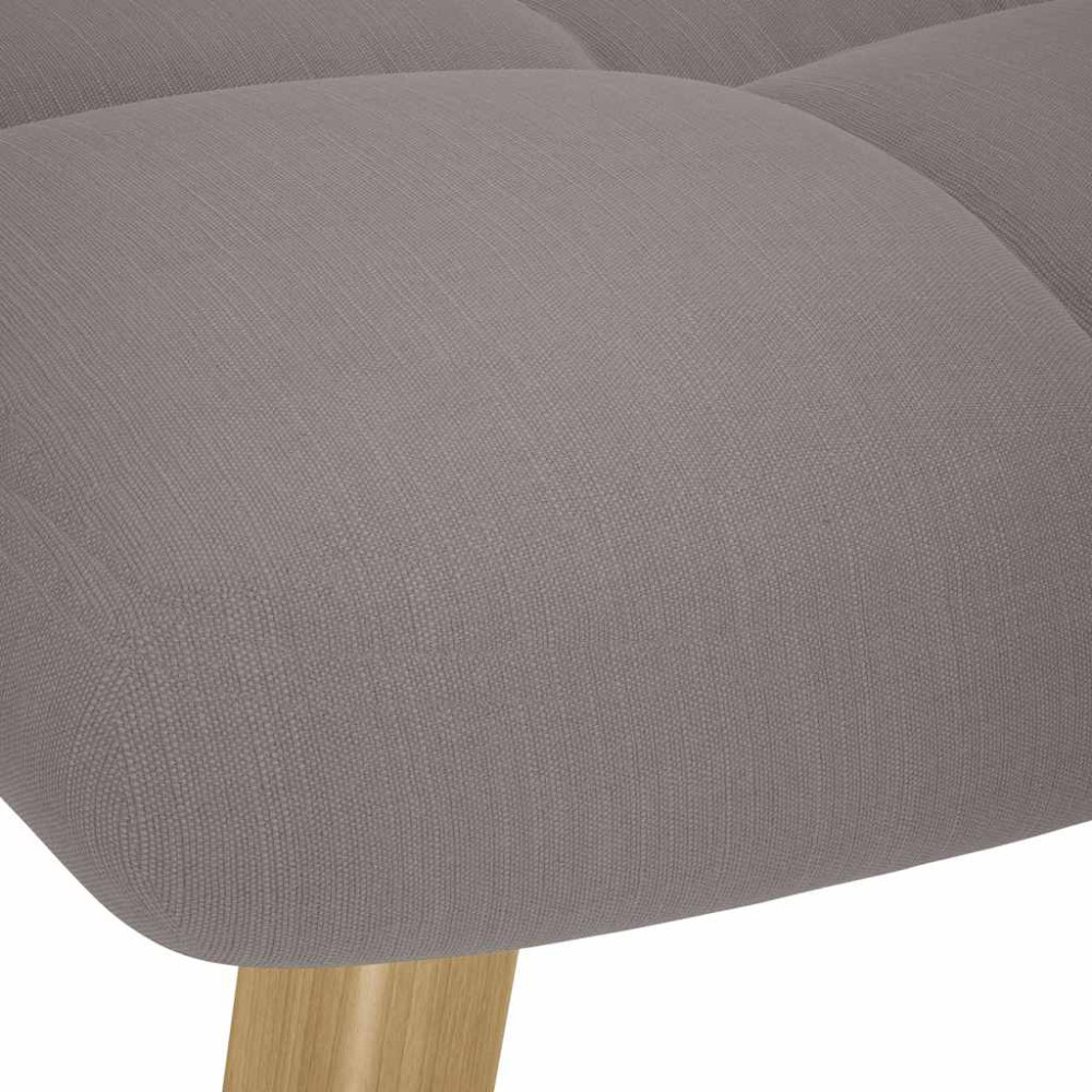 Produktbild för Vilstol med fotpall taupe tyg