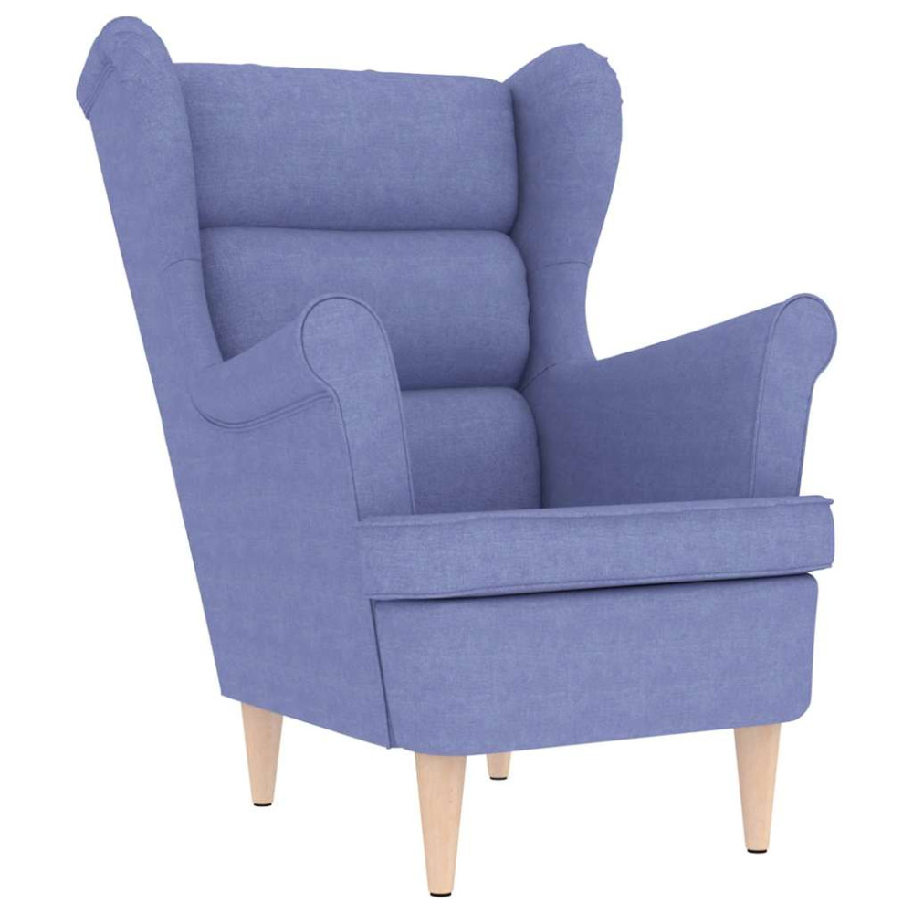 Produktbild för Fåtölj Jeans Blå 74x84x100 cm tyg
