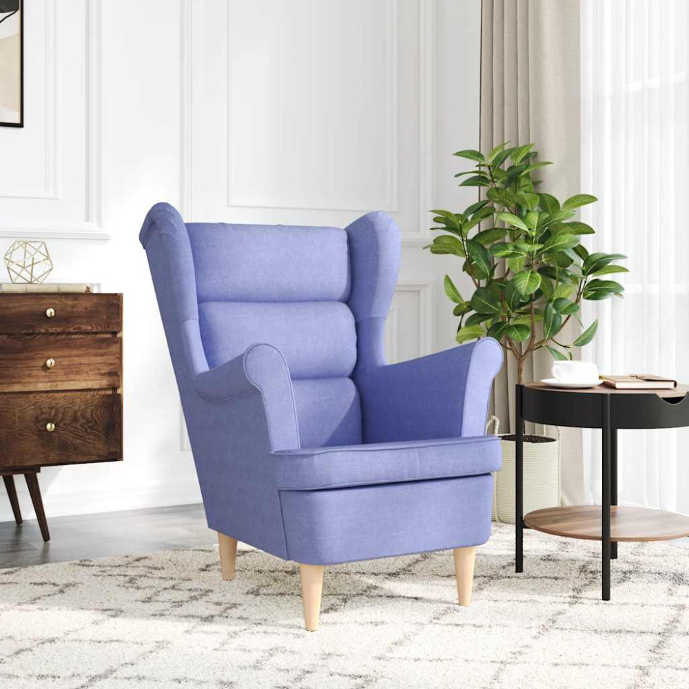 Produktbild för Fåtölj Jeans Blå 74x84x100 cm tyg