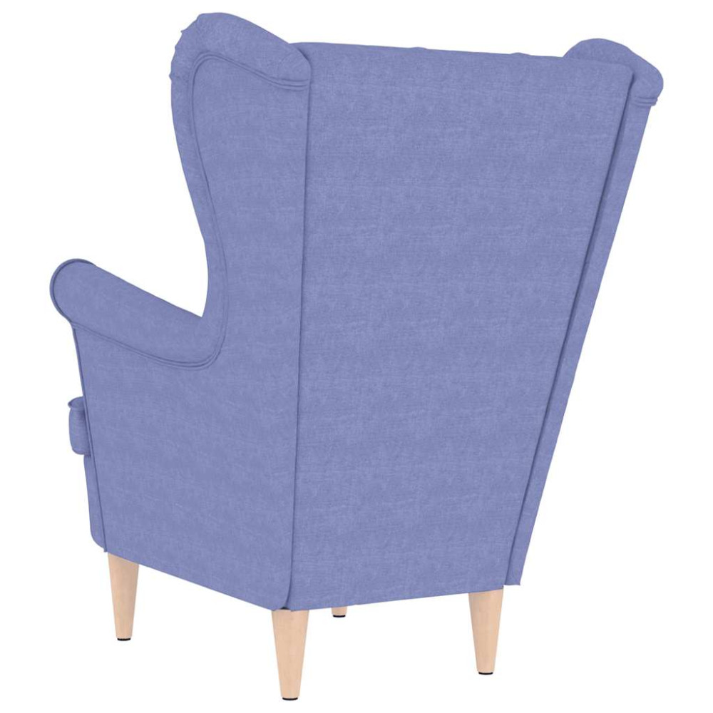 Produktbild för Fåtölj Jeans Blå 74x84x100 cm tyg