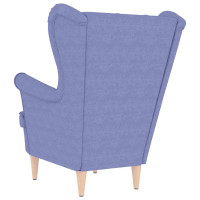Produktbild för Fåtölj Jeans Blå 74x84x100 cm tyg