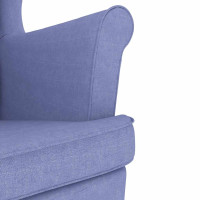 Produktbild för Fåtölj Jeans Blå 74x84x100 cm tyg