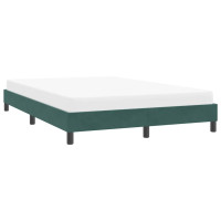 Produktbild för Sängram utan madrass mörkgrön 160x210 cm sammet