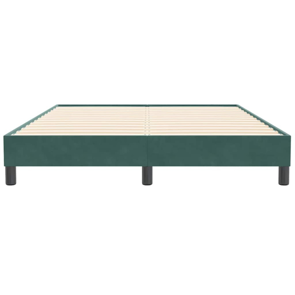 Produktbild för Sängram utan madrass mörkgrön 160x210 cm sammet