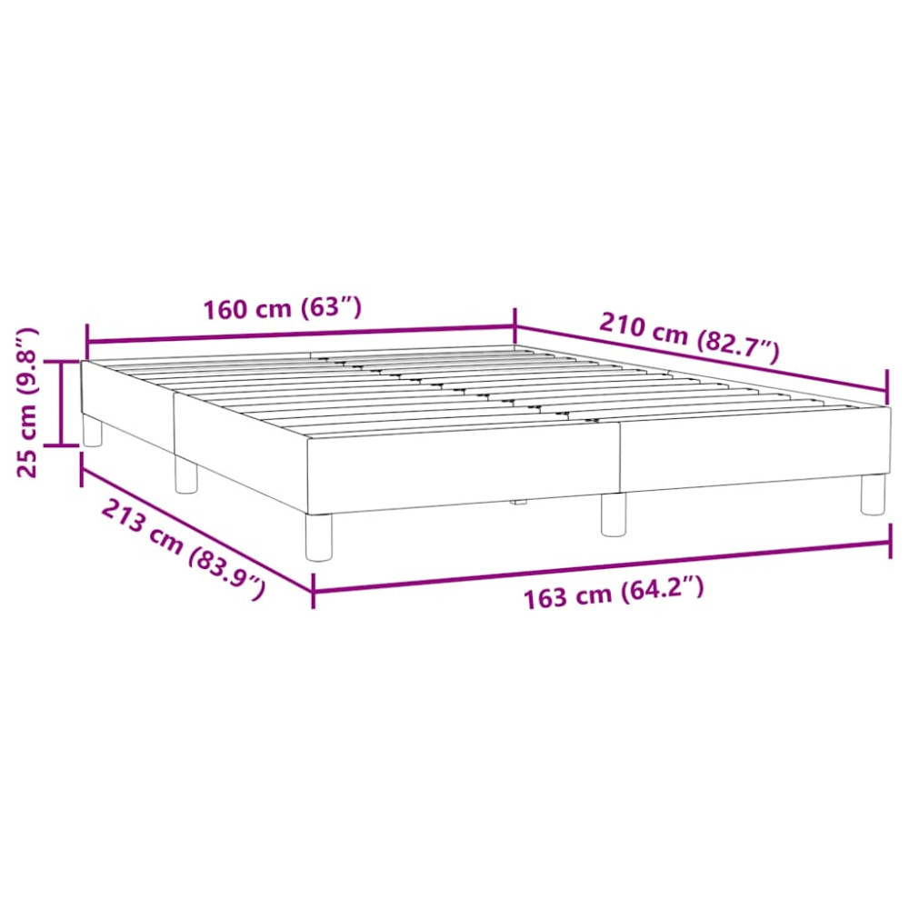 Produktbild för Sängram utan madrass mörkgrön 160x210 cm sammet