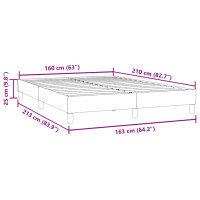 Produktbild för Sängram utan madrass mörkgrön 160x210 cm sammet