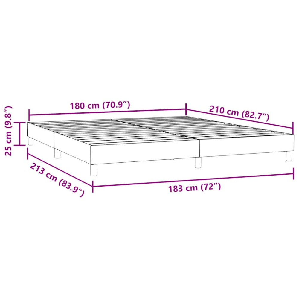 Produktbild för Sängram utan madrass svart 180x210 cm sammet