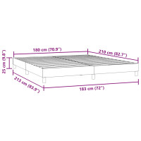 Produktbild för Sängram utan madrass svart 180x210 cm sammet