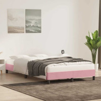 Produktbild för Sängram utan madrass rosa 120x220 cm sammet