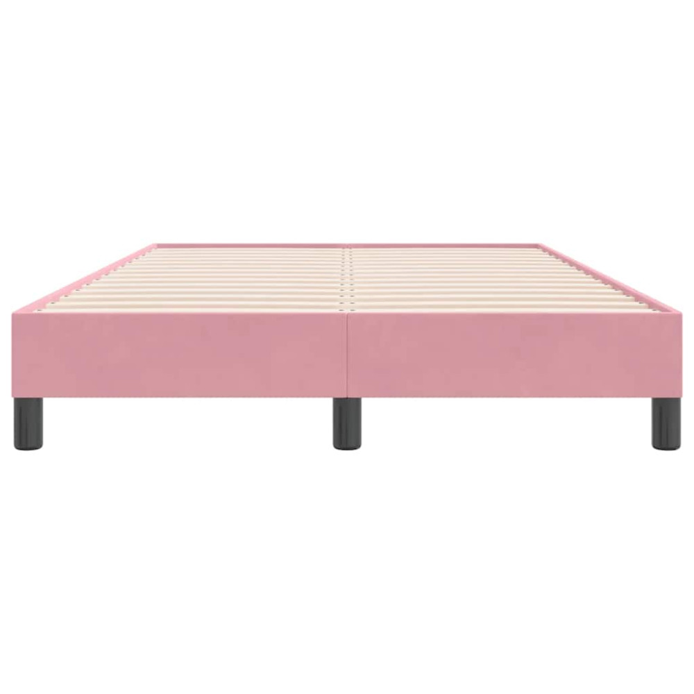 Produktbild för Sängram utan madrass rosa 120x220 cm sammet