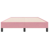 Produktbild för Sängram utan madrass rosa 120x220 cm sammet