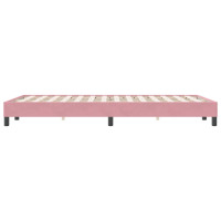 Produktbild för Sängram utan madrass rosa 120x220 cm sammet