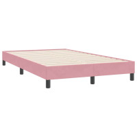 Produktbild för Sängram utan madrass rosa 120x220 cm sammet