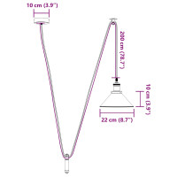 Produktbild för Taklampa höjdjusterbar E27 glans grön Ø 22 cm metall