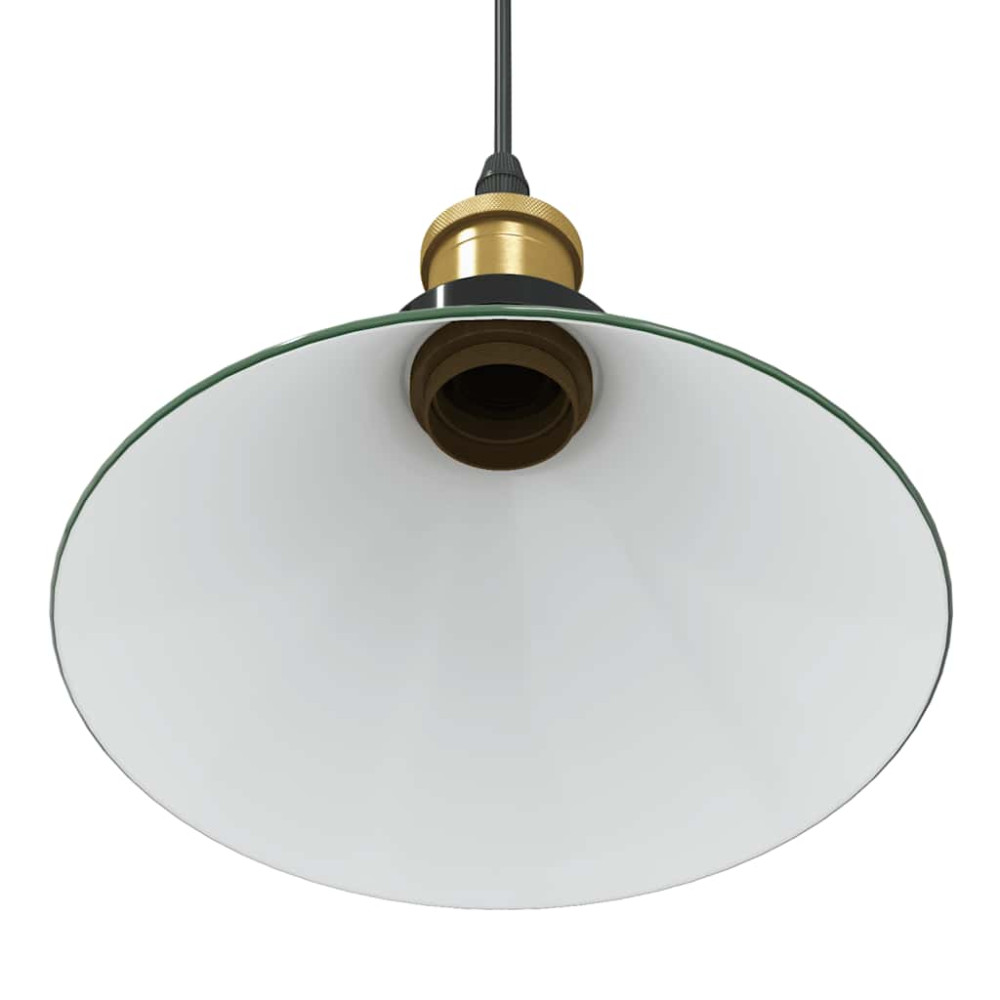 Produktbild för Taklampa höjdjusterbar E27 glans grön Ø 22 cm metall
