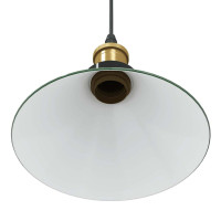 Produktbild för Taklampa höjdjusterbar E27 glans grön Ø 22 cm metall