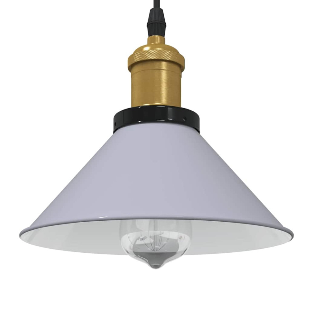 Produktbild för Taklampa höjdjusterbar E27 glansgrå Ø 22 cm metall