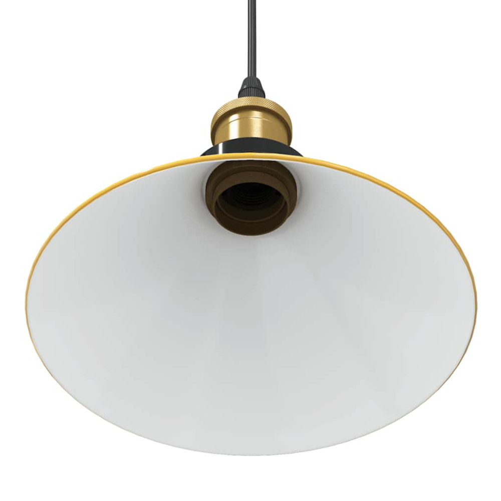 Produktbild för taklampa höjdjusterbar E27 glans gul Ø 22 cm metall
