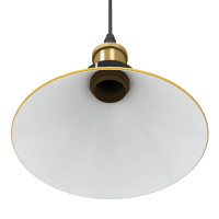 Produktbild för taklampa höjdjusterbar E27 glans gul Ø 22 cm metall