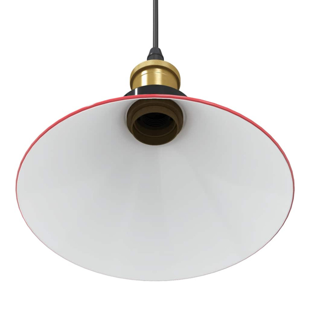 Produktbild för Taklampa höjdjusterbar E27 glans röd Ø 22 cm metall