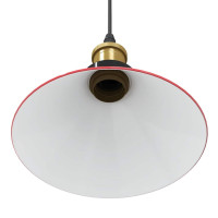 Produktbild för Taklampa höjdjusterbar E27 glans röd Ø 22 cm metall