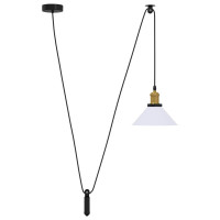 Produktbild för Taklampa höjdjusterbar E27 blank vit Ø 22 cm metall