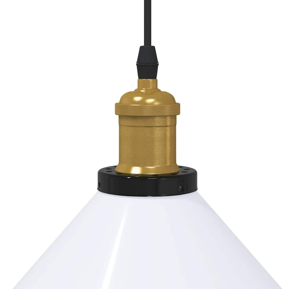 Produktbild för Taklampa höjdjusterbar E27 blank vit Ø 22 cm metall