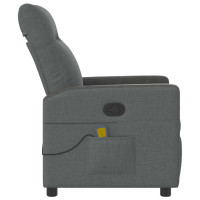 Produktbild för Massagefåtölj mörkgrå tyg