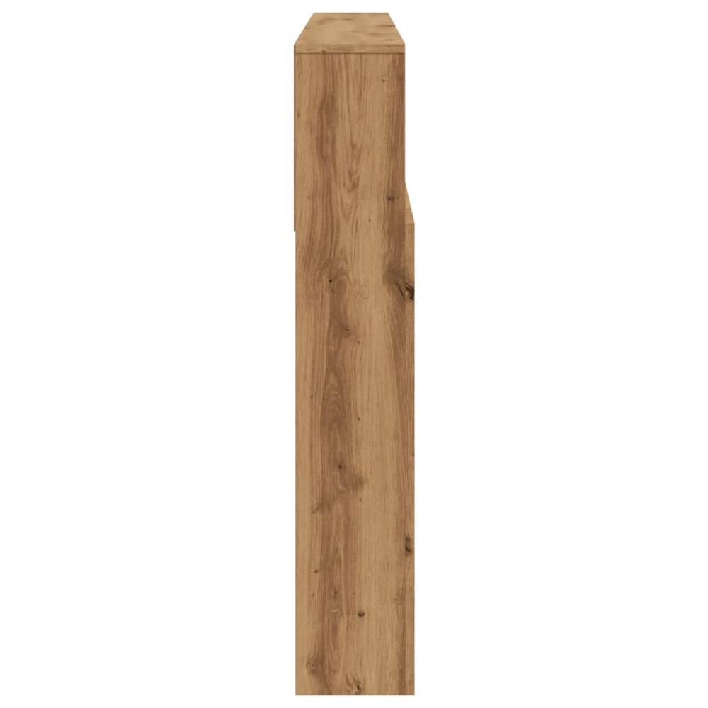 Produktbild för Sänggavel m förvaring ek 160x19x103,5 cm konstruerat trä