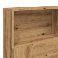 Produktbild för Sänggavel m förvaring ek 160x19x103,5 cm konstruerat trä