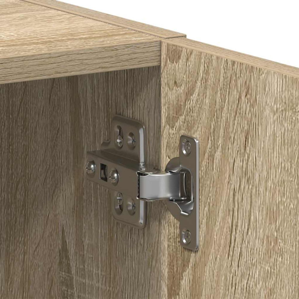 Produktbild för Tvättmaskinsskåp sonoma-ek 64x24x190 cm konstruerat trä