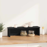 Produktbild för Köksställ stapelbara svart 50x15x16 cm konstruerat trä