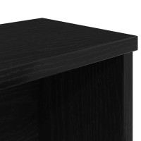 Produktbild för Köksställ stapelbara svart 50x15x16 cm konstruerat trä