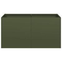 Produktbild för Odlingslåda olivgrön 80x40x40 cm kallvalsat stål