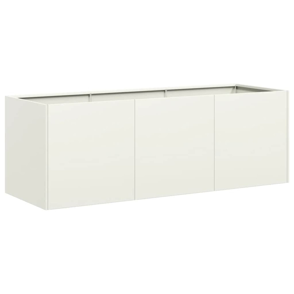 Produktbild för Odlingslåda vit 120x40x40 cm kallvalsat stål